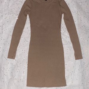 Long sleeved Open back short length mini dress